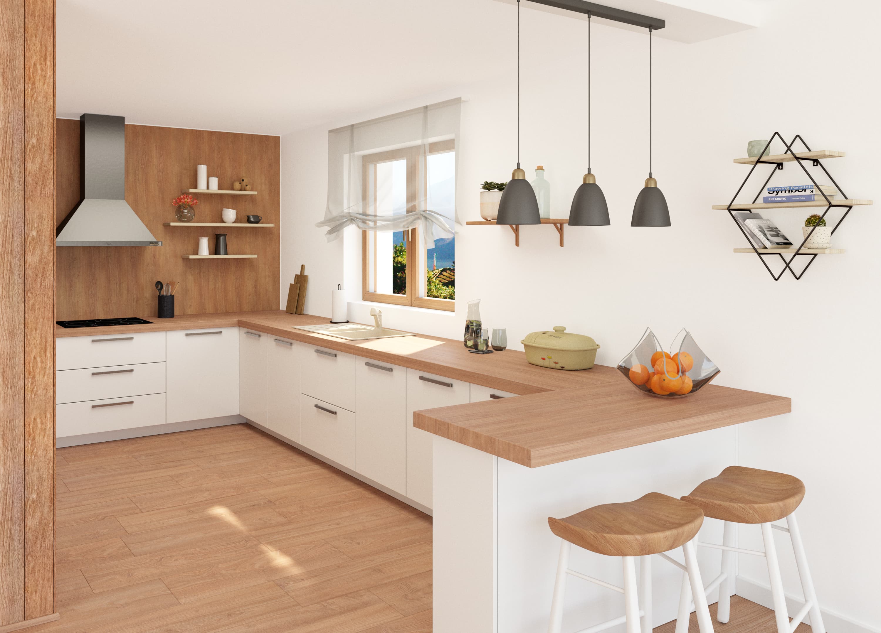 Kueche Render - virtuelle Raumgestaltung